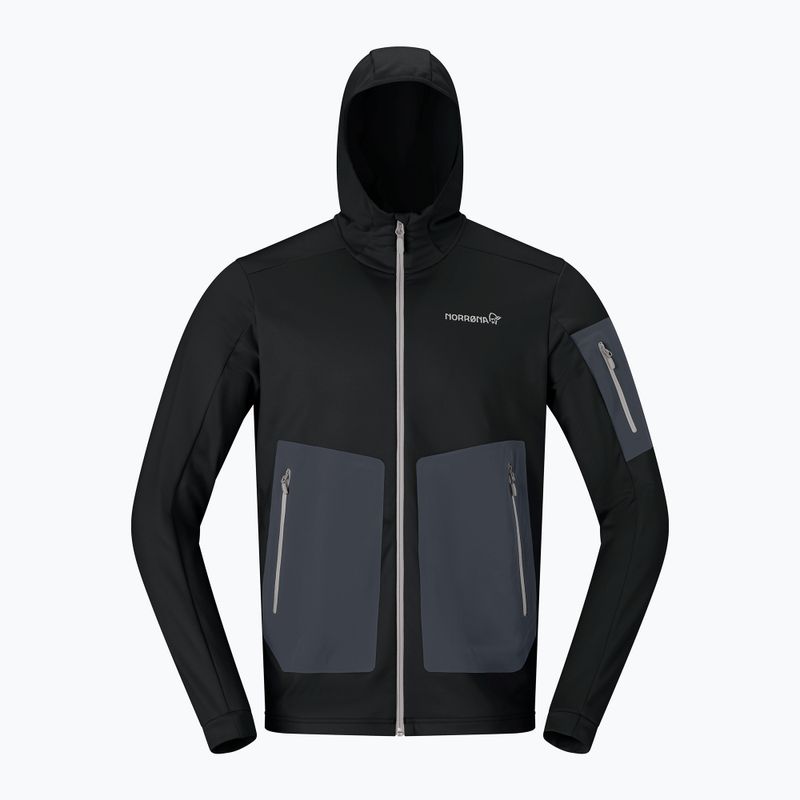 Pánská trekingová mikina NORRONA Falketind Warm2 Stretch Hood caviar black 5