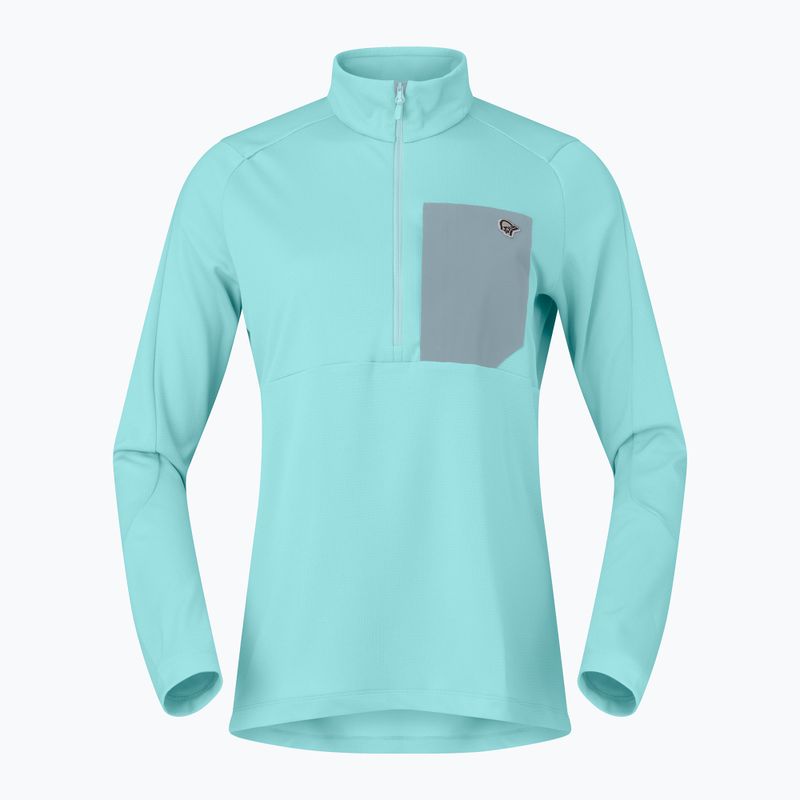 Dámská trekingová mikina NORRONA Femund Warm1 Zip Neck aqua haze/trooper 5