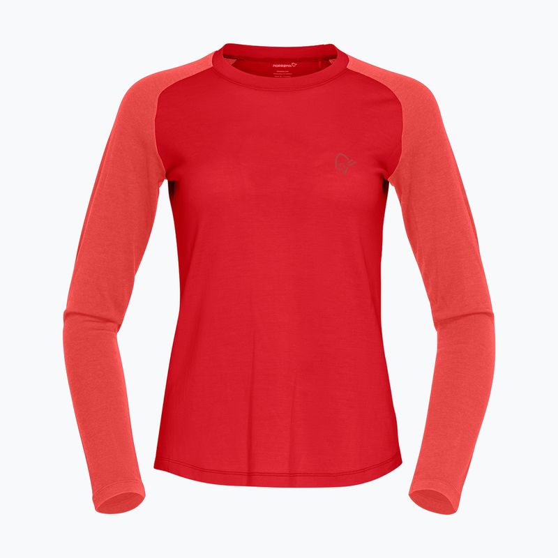 Dámské trekové tričko Longsleeve NORRONA Femund PureUll LS aura orange/paprika 5