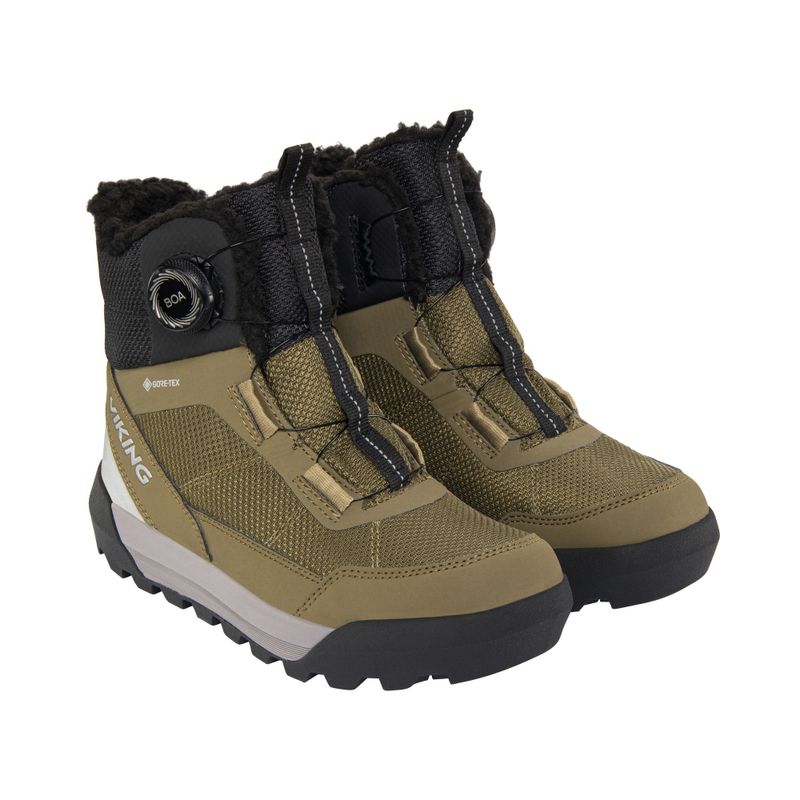Dětské sněhule Viking Footwear Expower Warm GTX BOA khaki barvy 8