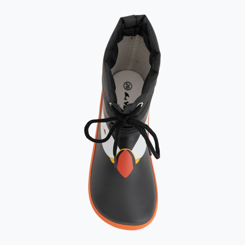 Dětské gumové boty Viking Footwear Alv Barefoot Paw Print černé 5