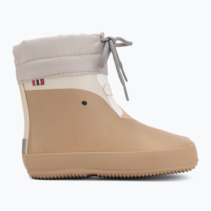 Dětské holínky Viking Alv Barefoot Paw Print beige 2