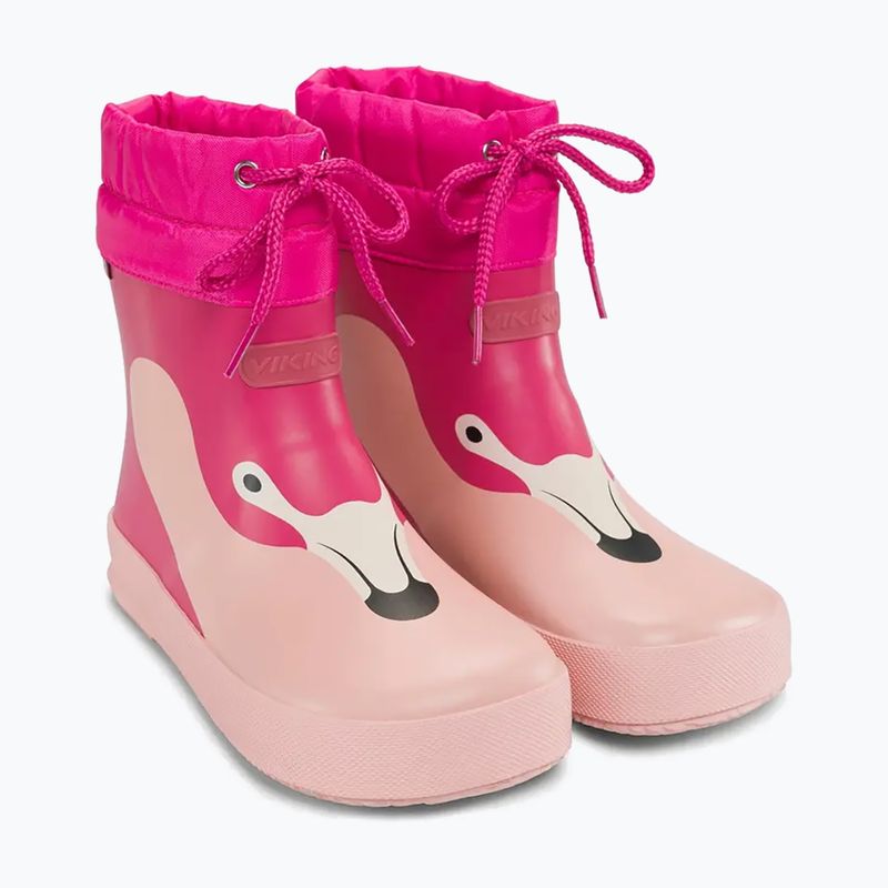 Dětské holínky Viking Alv Barefoot Paw Print light pink/magenta 3