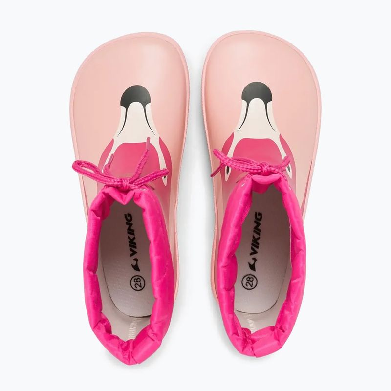 Dětské holínky Viking Alv Barefoot Paw Print light pink/magenta 5
