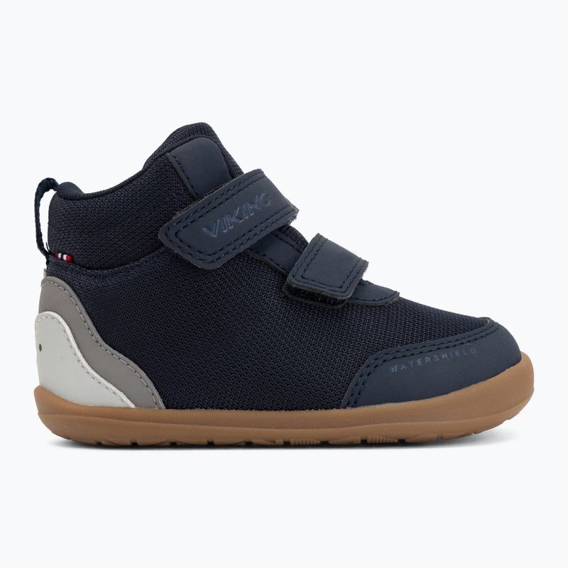 Dětské barefoot boty Viking Footwear Alv Barefoot Mid 2V Waterproof navy 2