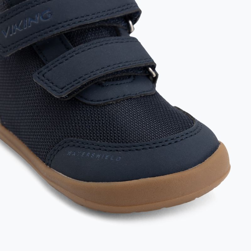 Dětské barefoot boty Viking Footwear Alv Barefoot Mid 2V Waterproof navy 7