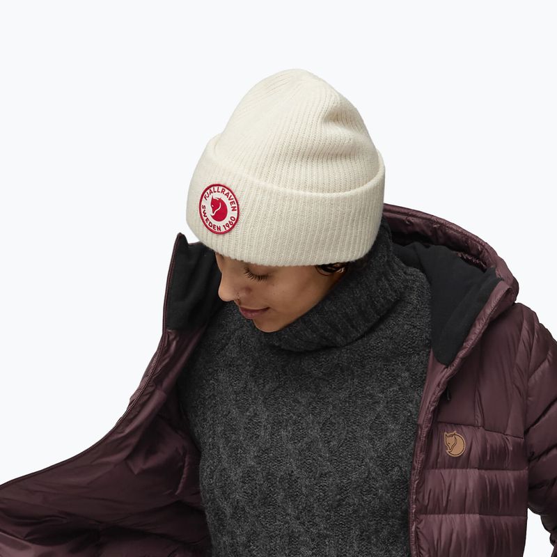 Zimní čepice Fjällräven  1960 Logo Hat chalk white 5