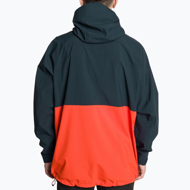 Pánská bunda do deště Fjällräven Vardag Hydratic Anorak dark navy/flame orange 2