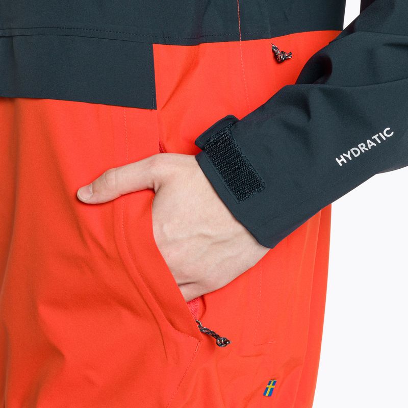 Pánská bunda do deště Fjällräven Vardag Hydratic Anorak dark navy/flame orange 4