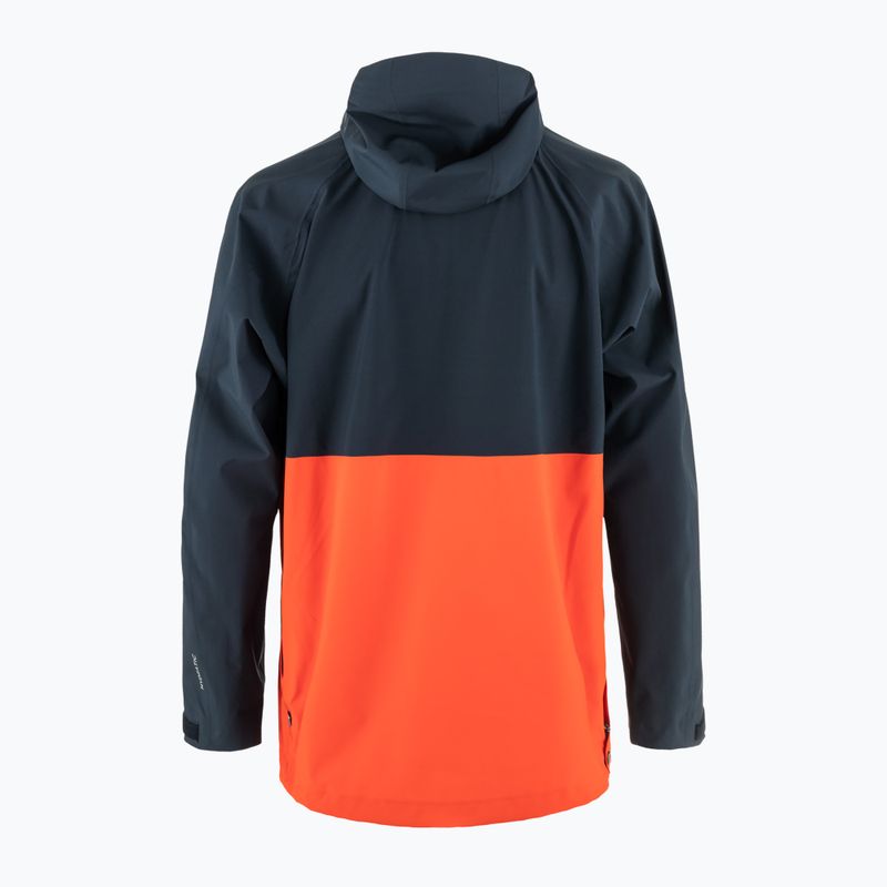 Pánská bunda do deště Fjällräven Vardag Hydratic Anorak dark navy/flame orange 8