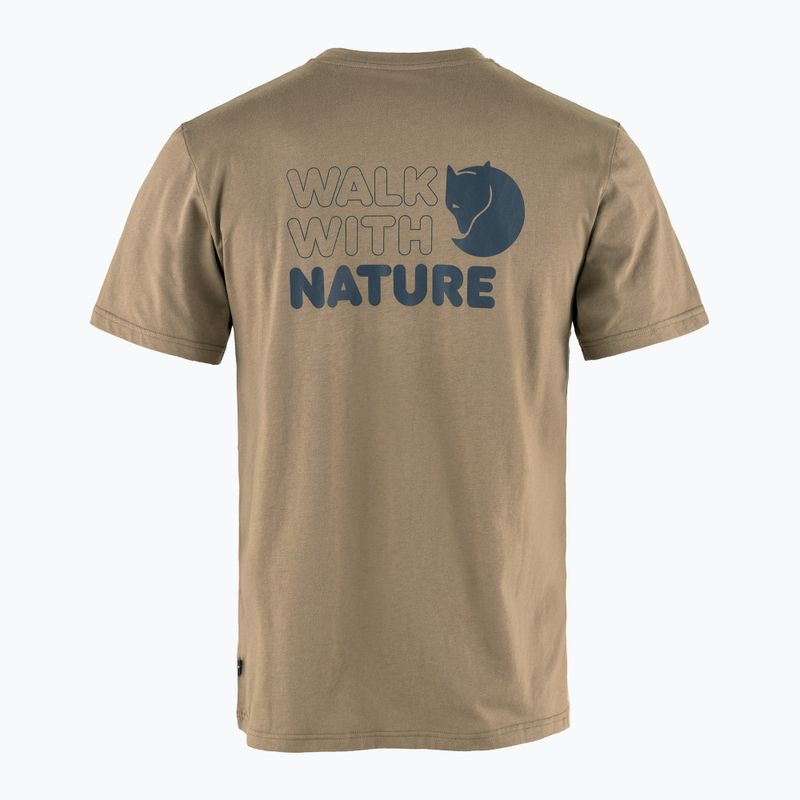 Pánské tričko Fjällräven Walk With Nature suede brown 2
