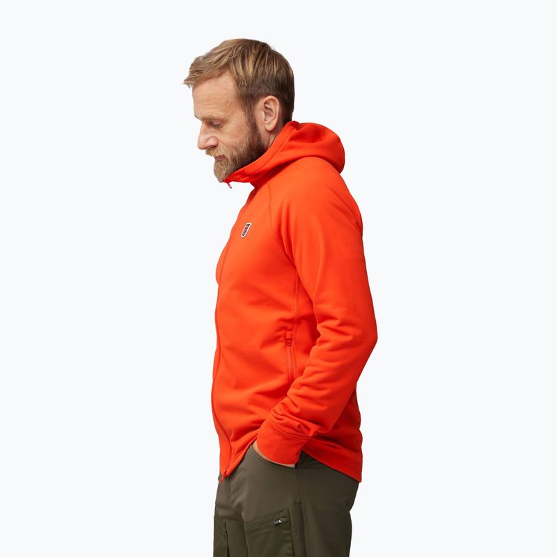 Pánská trekingová mikina Fjällräven Expedition Fleece Hoodie flame orange 3