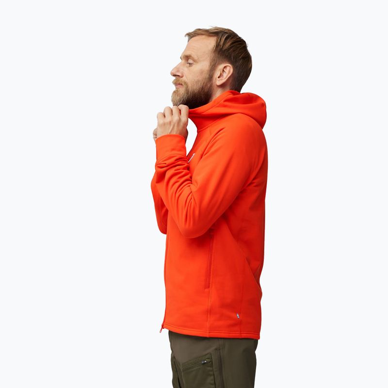 Pánská trekingová mikina Fjällräven Expedition Fleece Hoodie flame orange 4