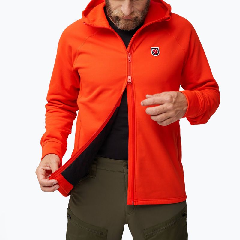 Pánská trekingová mikina Fjällräven Expedition Fleece Hoodie flame orange 5
