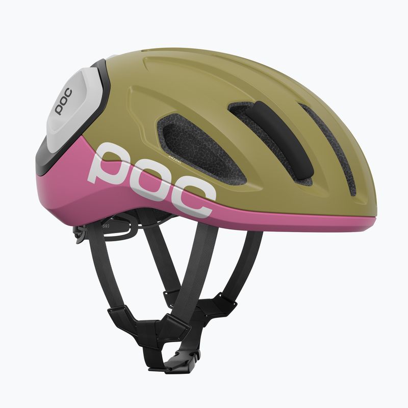 Cyklistická helma POC Amidal olivine green matt/thulite pink matt 9