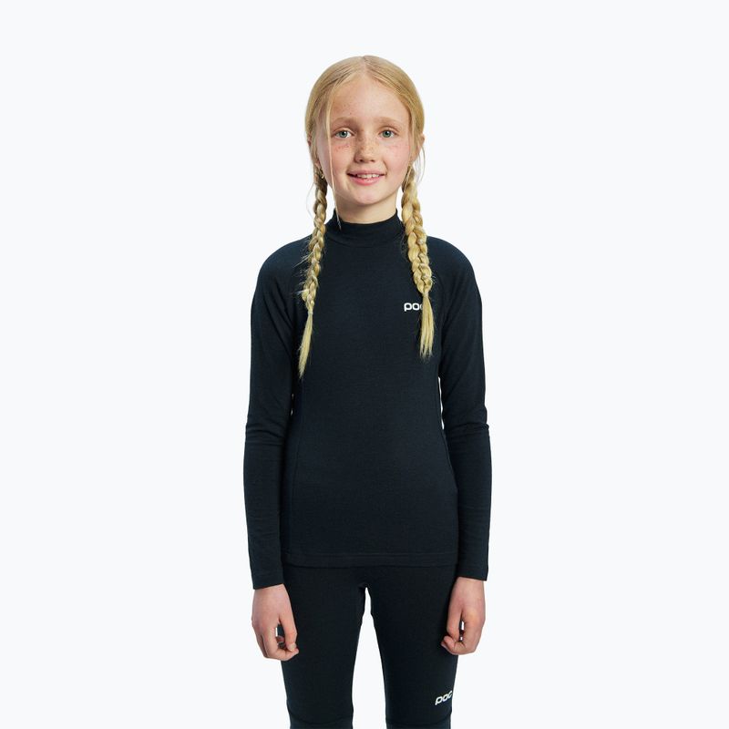 Dětská termo mikina POC Layer Merino Mock Neck Jersey Jr uranium black
