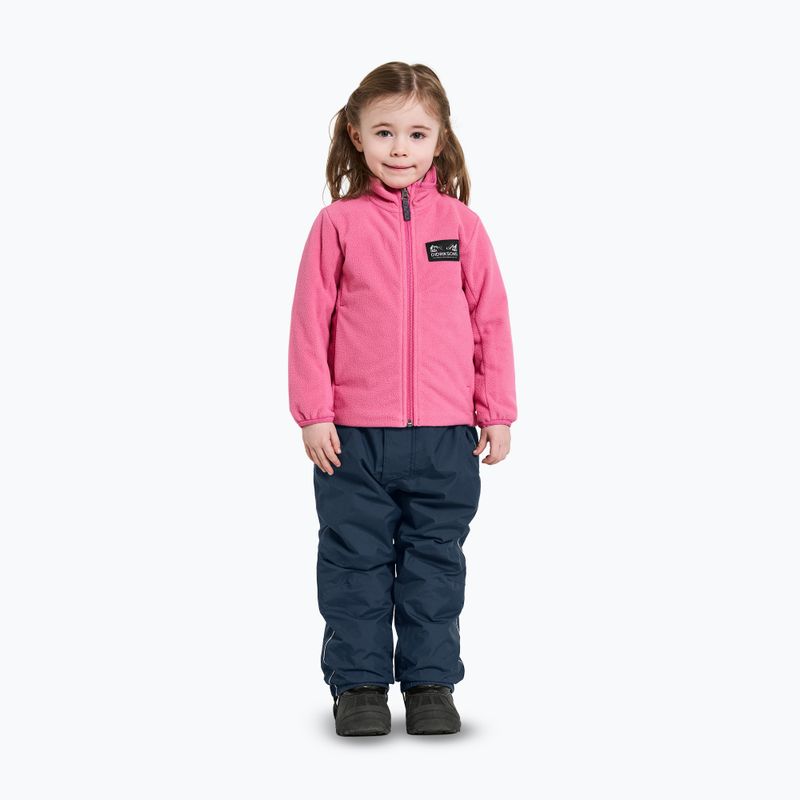 Dětská fleecová mikina Didriksons Muskot sweet pink 2