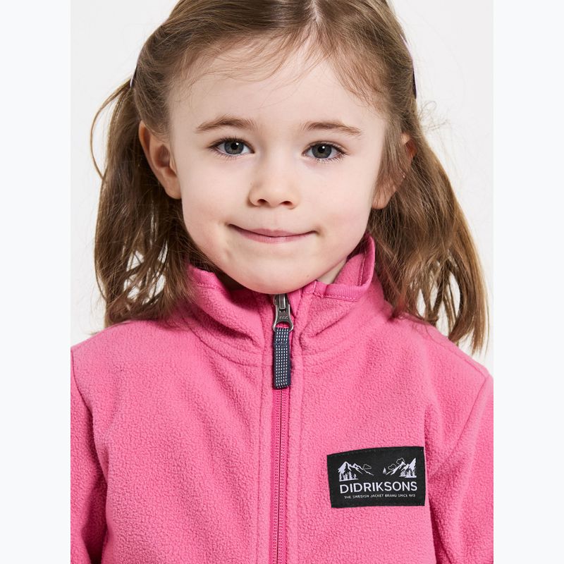 Dětská fleecová mikina Didriksons Muskot sweet pink 6