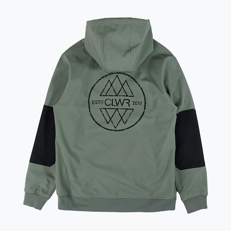 Snowboardová mikina Colourwear Est 2010 Hood dk sage 11
