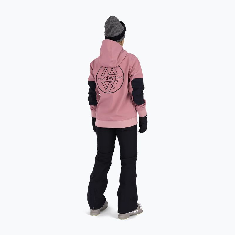 Snowboardová mikina Colourwear Est 2010 Hood dk rose 4