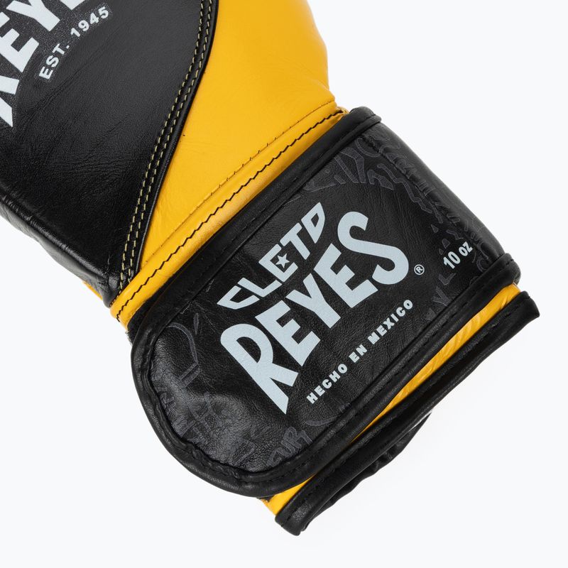 Boxerské rukavice Cleto Reyes High Precision Training Leather black yellow 6