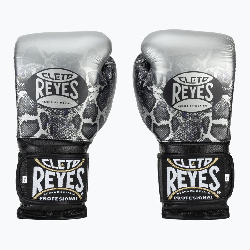 Boxerské rukavice Cleto Reyes Velcro Sparring silver/black 2