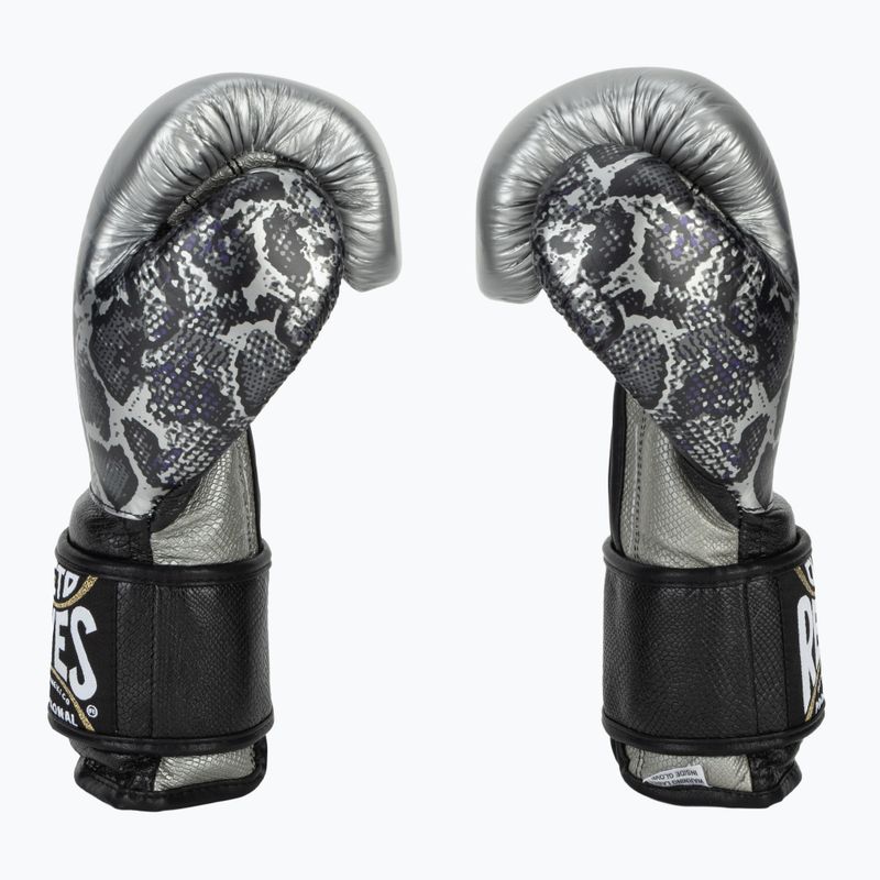 Boxerské rukavice Cleto Reyes Velcro Sparring silver/black 4