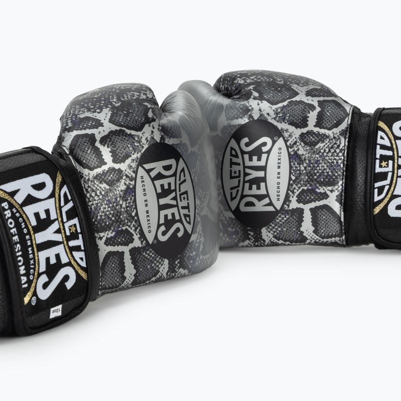 Boxerské rukavice Cleto Reyes Velcro Sparring silver/black 7