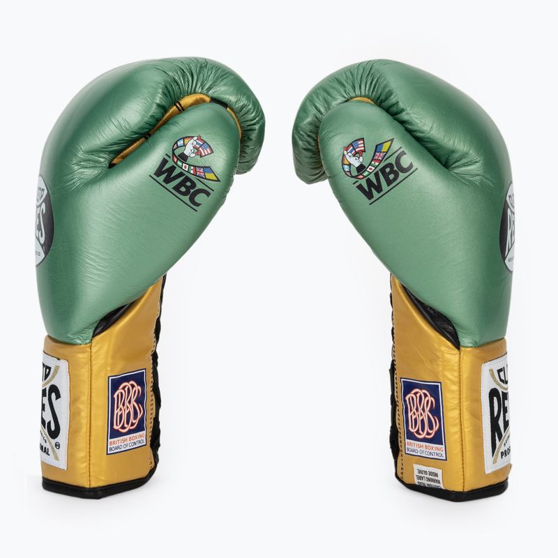 Boxerské rukavice Cleto Reyes Boxing Gloves creen metallic/gold 4