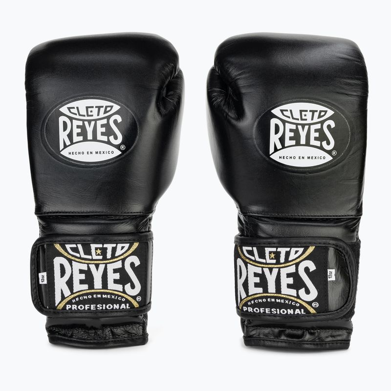 Boxerské rukavice Cleto Reyes Velcro Sparring black/silver 2
