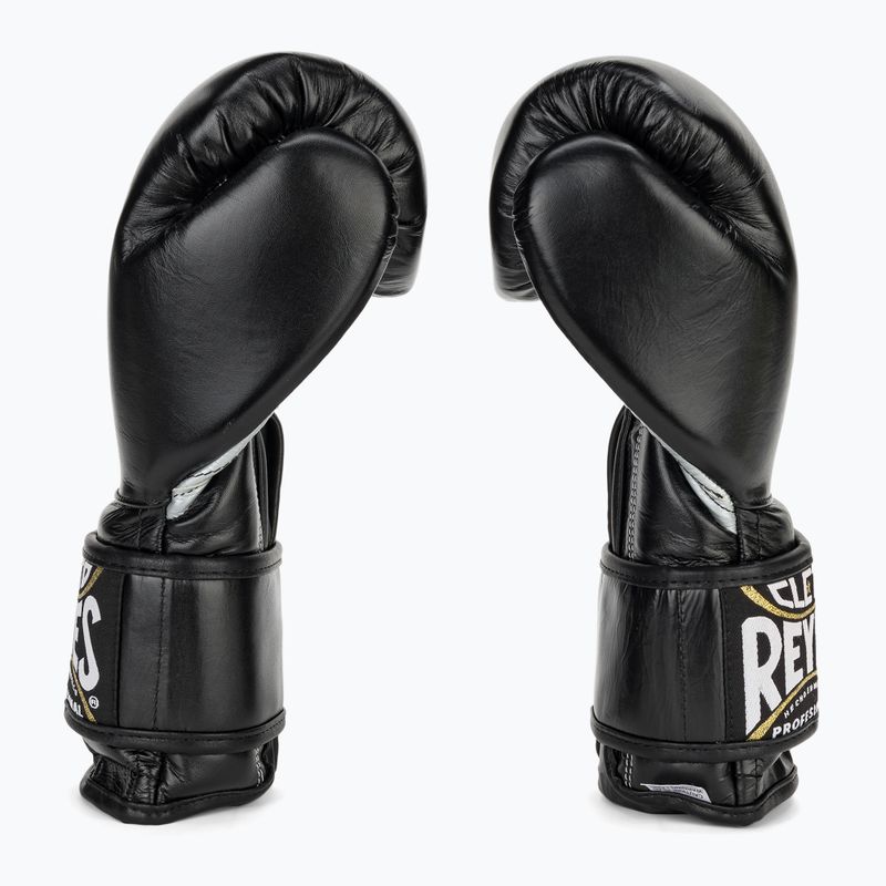 Boxerské rukavice Cleto Reyes Velcro Sparring black/silver 4