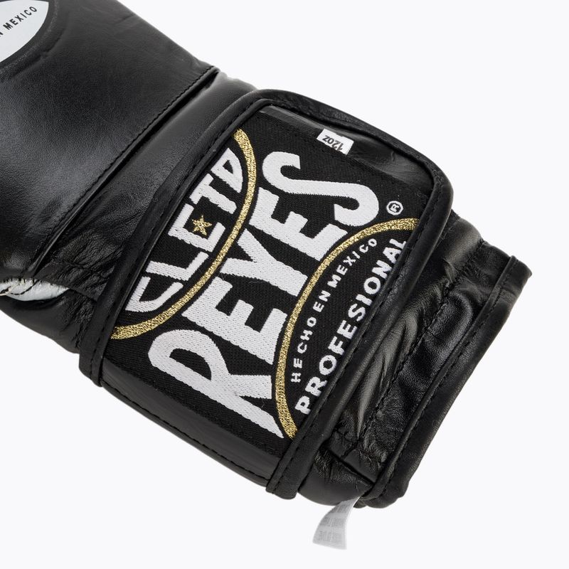 Boxerské rukavice Cleto Reyes Velcro Sparring black/silver 6