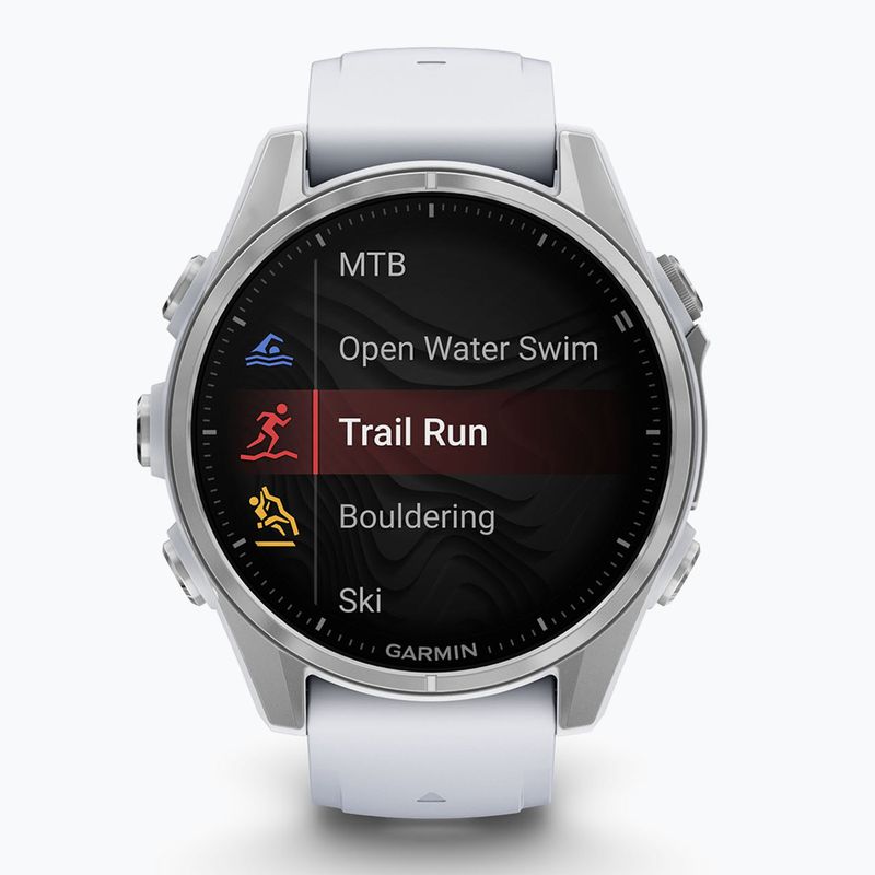 Hodinky Garmin Fenix 8 43 mm Amoled silver/white stone