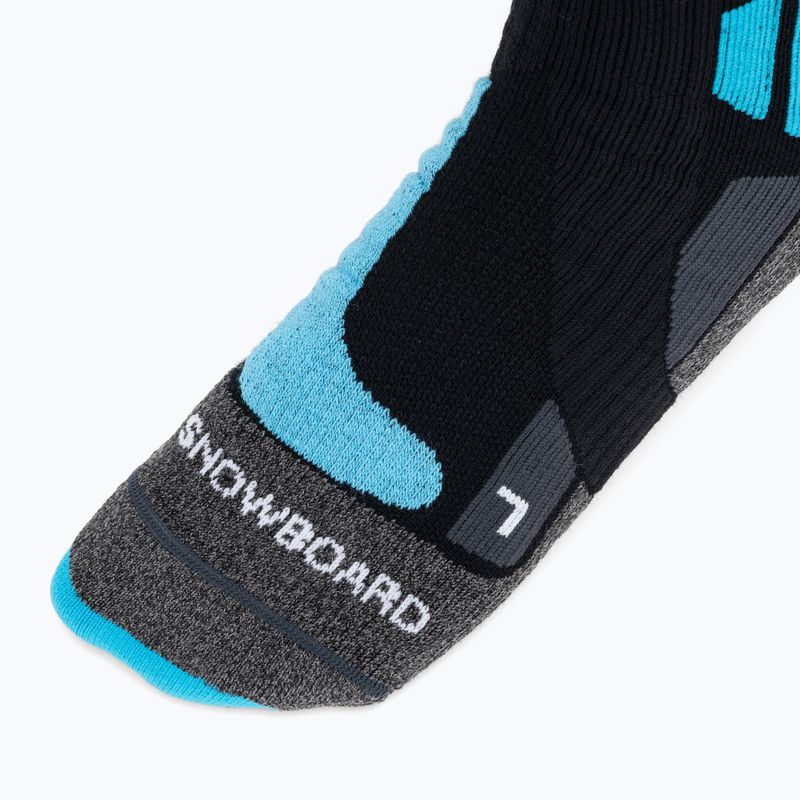Snowboardové ponožky X-Socks Snowboard 4.0 black/grey/teal blue 3