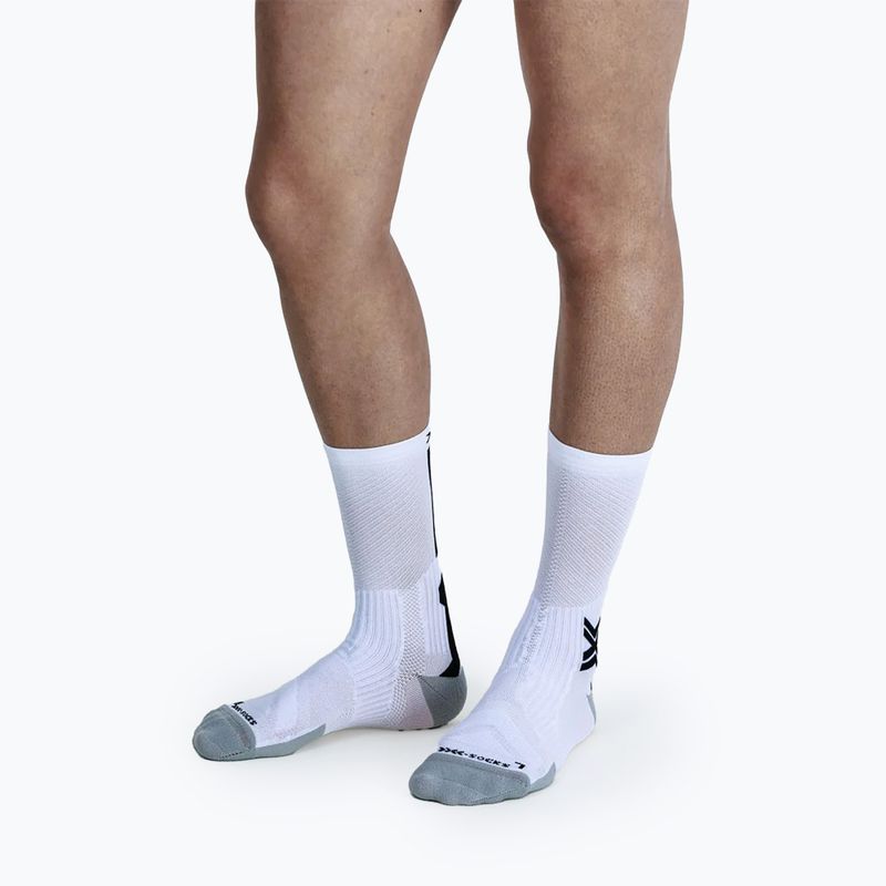 Cyklistické ponožky X-Socks Bike Perform Crew artcic white/opal black 2