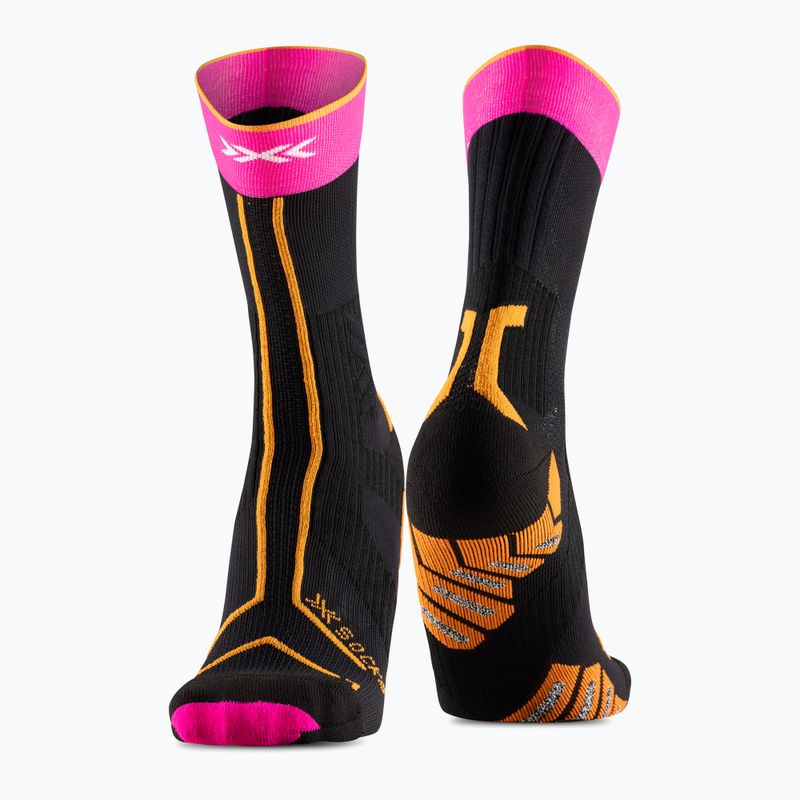 Ponožky X-Socks Trailrun Terraskin Expert Crew x black/fluo pink/blazing orange
