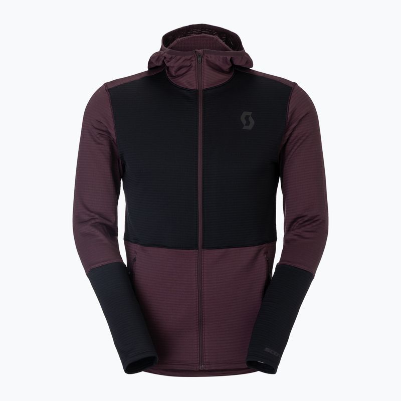 Pánská fleecová mikina SCOTT Defined Light Hoody cocoa red/black
