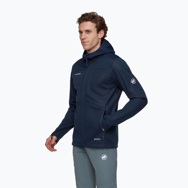 Pánská softshellová bunda Mammut Ultimate VIII Softshell Hooded navy 3
