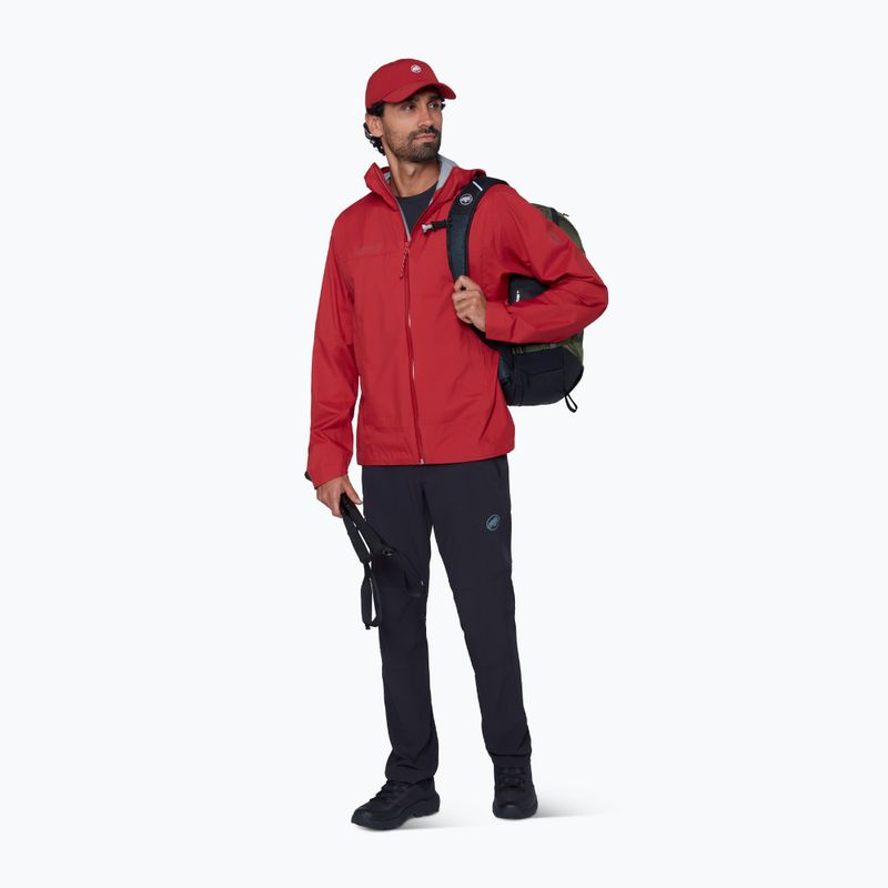 Pánská nepromokavá bunda Mammut Ducan HS Hooded dark mammut red 2