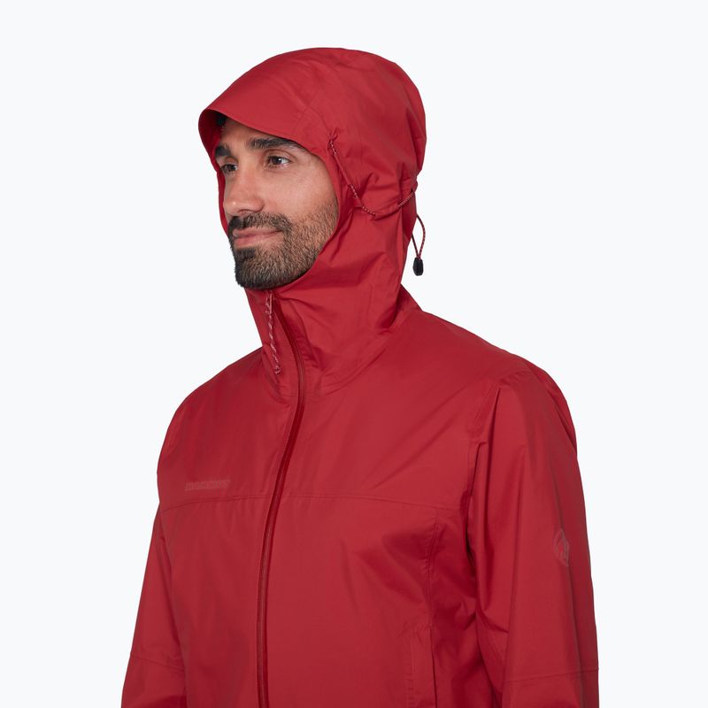 Pánská nepromokavá bunda Mammut Ducan HS Hooded dark mammut red 5
