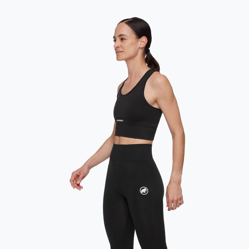 Termoaktivní sportovní podprsenka Mammut All-Mountain Seamless BL Sport black/white 3