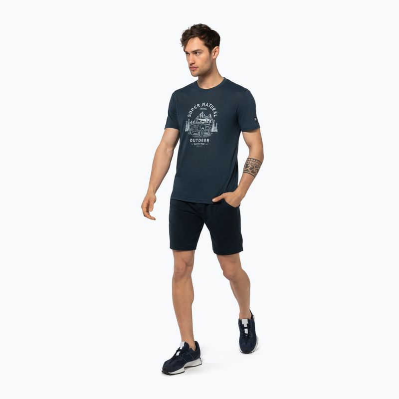 Pánské tričko super.natural Landi Tee blueberry/vapor grey 2