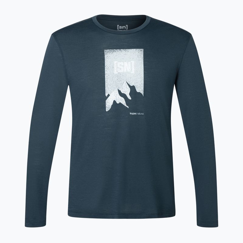 Pánské tričko Longsleeve super.natural 2 Pitch blueberry/various 2