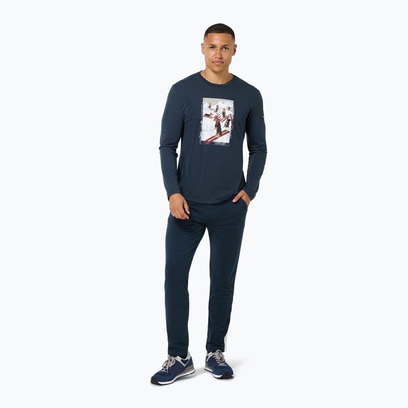 Pánské tričko Longsleeve super.natural Dachshund Party blueberry/various 2