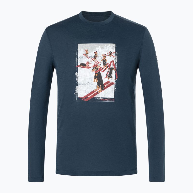 Pánské tričko Longsleeve super.natural Dachshund Party blueberry/various 5