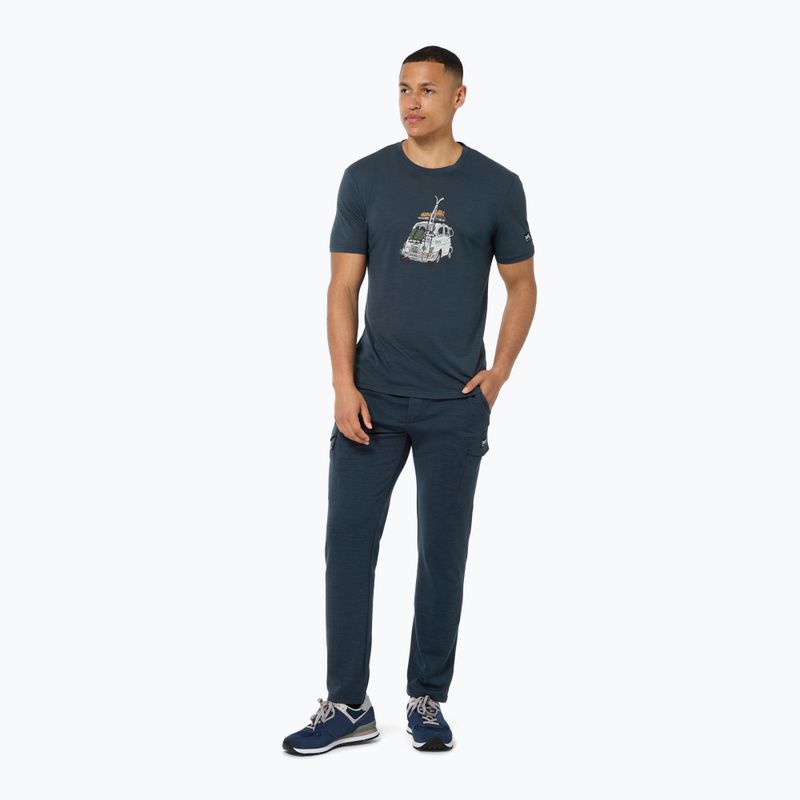 Pánské tričko super.natural Carski Tee blueberry/various 2