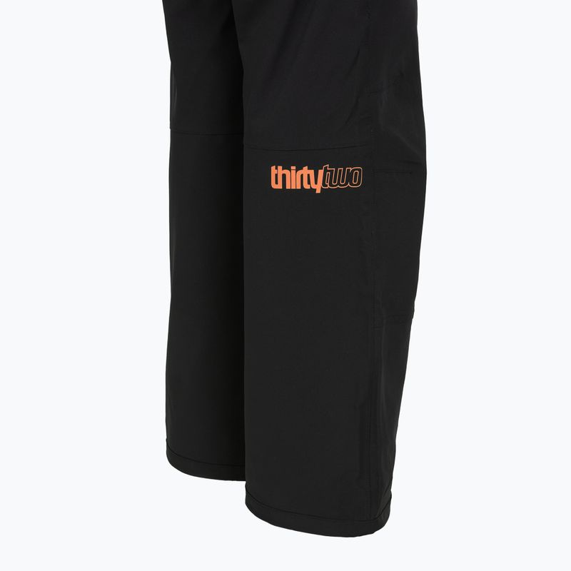 Dětské snowboardové kalhoty ThirtyTwo Basement Bib black/orange 5