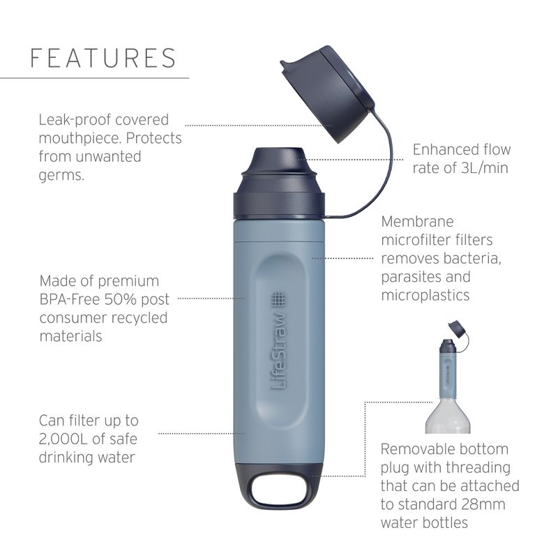 Vodní filtr LifeStraw Peak Solo pink limonade 3