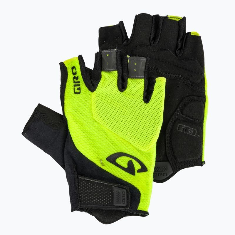 Pánské cyklistické rukavice Giro Bravo Gel highlight yellow