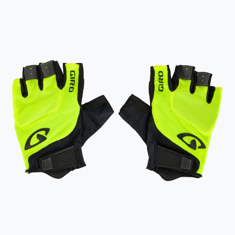 Pánské cyklistické rukavice Giro Bravo Gel highlight yellow 3